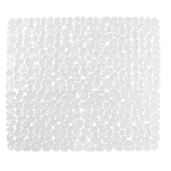 Firkantet brosteinmatte, sklisikker badekar- og dusjmatte Grey