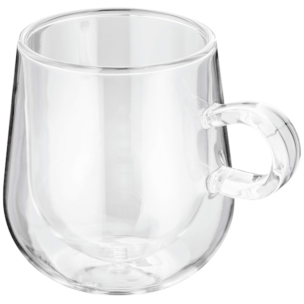 Dobbeltvæggede kaffekopper i glas med hank, sæt med 2, hul vakuumforseglet 200 ml kop 300ml