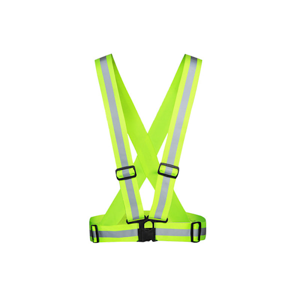 Reflekterende sikkerhedsvest (1 stk.), justerbar vest med høj synlighed og armbånd til natløb, cykling, gåture, jogging og elektriske løbehjul.