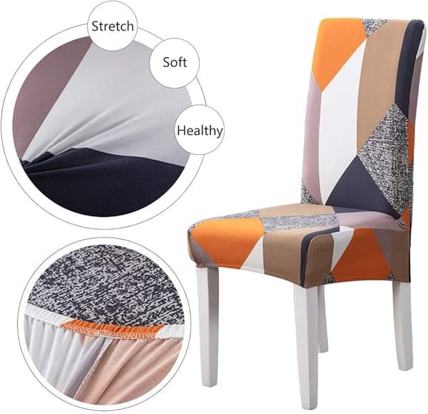 Stolskydd för matstolar (kub, 4-pack), slitstarka elastiska moderna stolskydd stretch stolskydd för bröllopsdekoration, hotell, restaurang