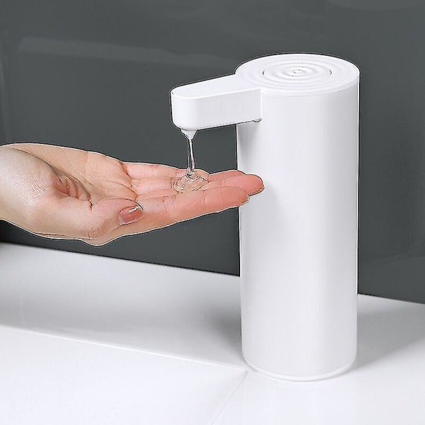 Svart sensor Beröringsfri dispenser för flytande tvål Automatisk handtvättmaskin tvättmaskin schampodispenser White