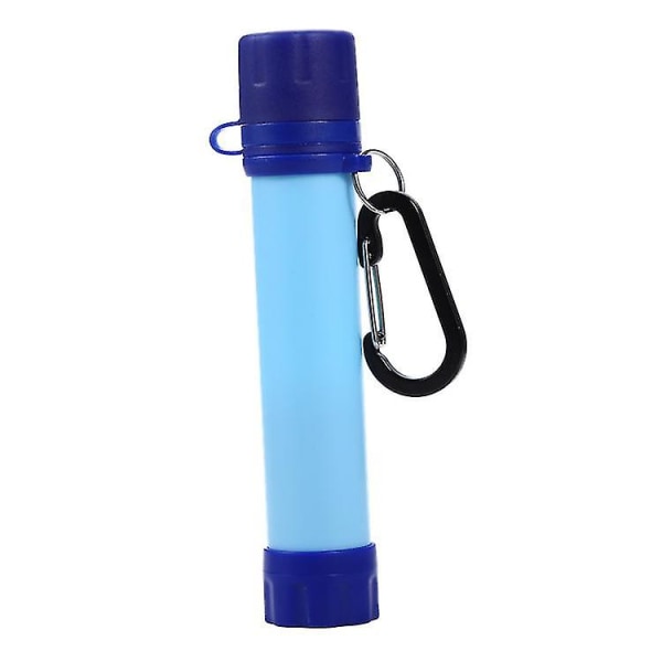 1 Styck Bärbar Vattenrenare Utomhus Överlevnadsfilter Camping Vandring Nödsituation Element Blue