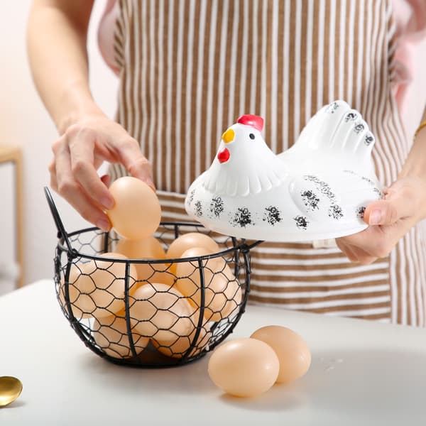 Liten rosa äggkorg snacks korg kök korg järnkorg