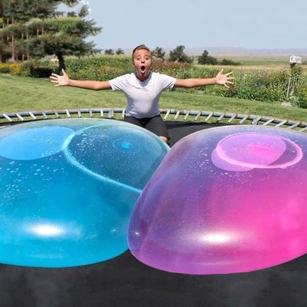 Barn Bubble Ball leksak Uppblåsbar vattenboll Gummiballongbollar Blue