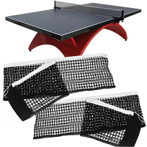 Ping Pong Nett 2 stk Sammenleggbart Ping Pong Nett 180 * 14cm Svart Bordtennisnett for Sammenleggbart Bord Konkurransetrening