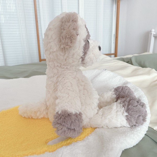 23 cm suloinen valkoinen aaltoileva nalle, pehmolelu rauhoittaa vauvaa ja auttaa nukahtamaan