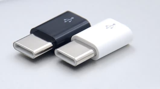 Vit Svart 6st Micro USB till USB-C konverteringshuvud typkonverter Android OTG datakabel