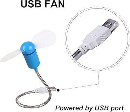 Mini Vifte USB Vifte 4 Pakk Bærbar Fleksibel Kjølevifte Kjøler for Stasjonær Datamaskin PC Stasjonær