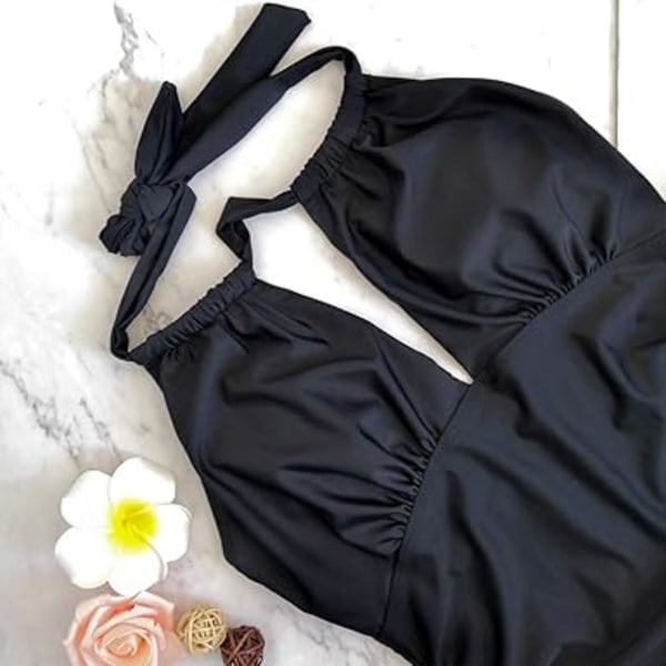 1 st Maternity Badkläder One Piece V-hals Graviditetsbaddräkt Halterneck Maternity Bikini