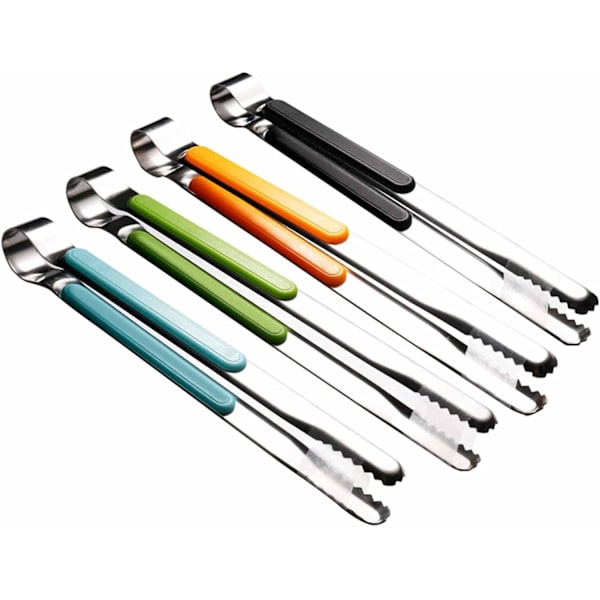 4 st Köksänger av rostfritt stål, Serveringstänger för matlagning, 10\" Metallmattänger med halkfritt komfortgrepp, Non-stick mattänger hög värmebeständighet