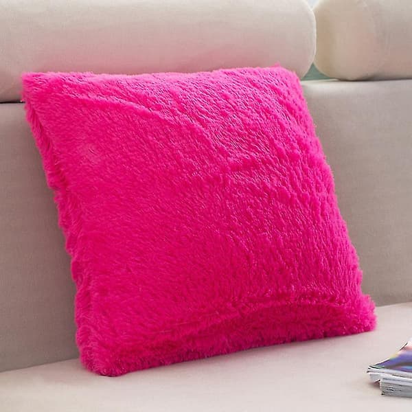 Mjuk och fluffig kuddfodral prydnadskudde heminredning Rose Red