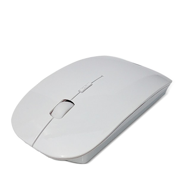 Trådlös Bluetooth-mus, kompatibel med Macbook/iPad/iPhone iOS13.1.2 eller senare /PC, Mini vit laddningsbar tyst mus för Android/Windows/Linux, 3