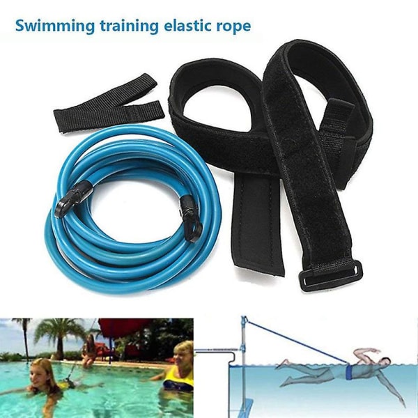 Simband för simning, träningsband för armar, träningsband för simning, elastiskt bandset för simträning Blue 6*10*3