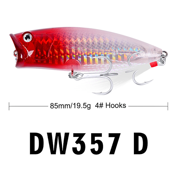 5 st fiskedrag Floating fiskedrag Duren plast bionisk falsk fiskedrag vikt 19,5 g fjäderkrok saltvattensdrag fiskeutrustning enkel och Conv