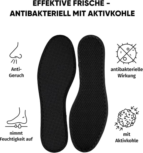 Deodorant innleggssåler - Svart 40