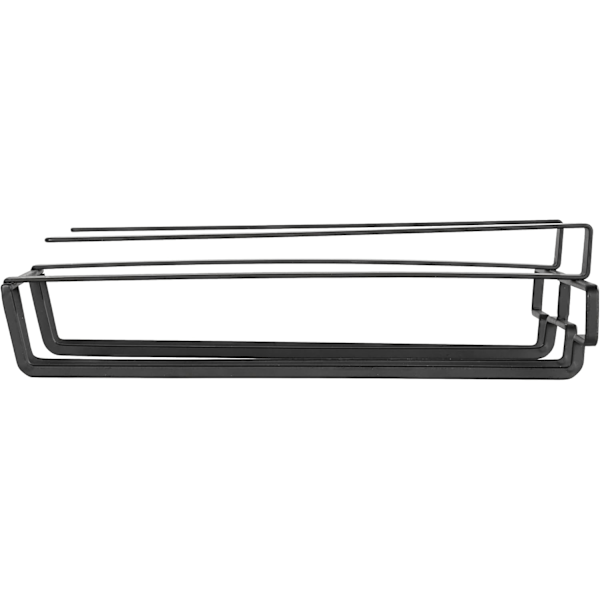 Svart set med 2 glashyllor för hylla - Köksmodul för 6 koppar, Metall, 22 x 7,5 x 26 cm
