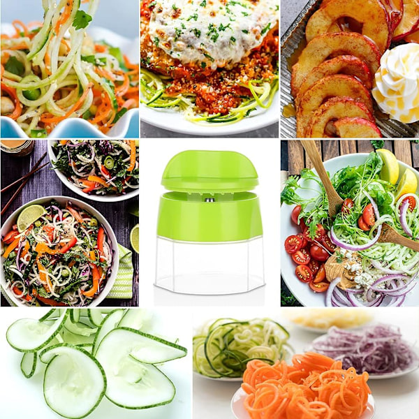 3PCS Grönsaksskärare Grönsaksspiralizer Spagetti Grönsak 4 i 1 Spiral Grönsaksskärare