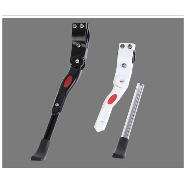 Hvide Cykelstativer. Justerbart Støtteben Aluminium Legering MTB Cykelstativ med Skridsikker Gummifod Universal Sidestøtteben til Mountainbike.