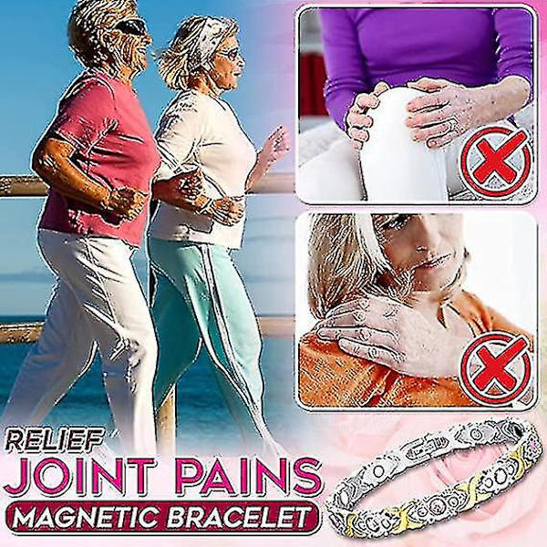 Magnetisk Terapi Menopause Lindrende Armbånd Til Kvinder Silver