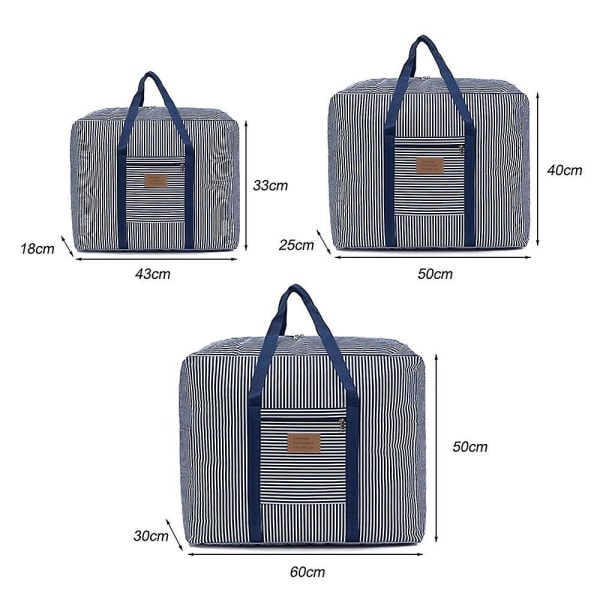 Vanntett Tykk Stor Oppbevaringspose 600d Oxford Organizer Reisebagasjepose For Tepper, Dyner, Pute M