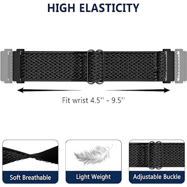 3 bølgemønstret nylon integreret rem hvid, blå, camel, egnet til Apple Watch 42/44/45/49mm rem, udskiftelig rem
