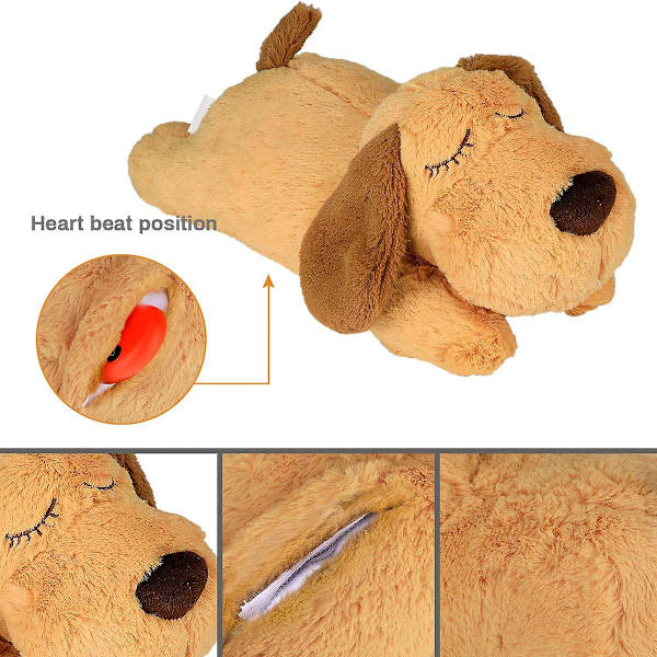 Pentu Lelu Sydämenlyönnillä, Pentujen Eroahdistus Lelu Pehmeä Pehmo Unikaveri Pentu Sydämenlyönti Lelu Heart