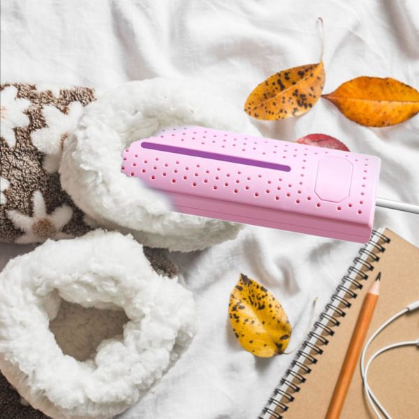 Sähköinen kenkäkuivain ajastimella, suksikenkien kuivain hikisten kenkien ja työkengien kuivaamiseen ja lämmittämiseen Pink