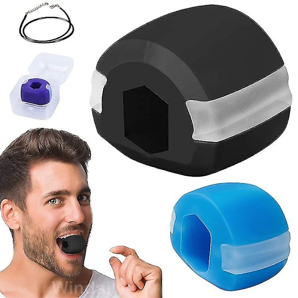 2-pack käkmuskelträningsbollar Pop N Go Käkmuskeltränare Matkvalitetssilikon Gel Käkmuskelträning Red