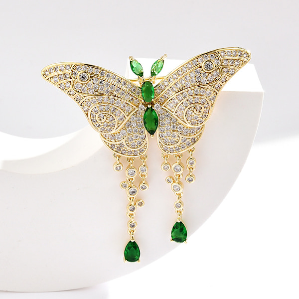 En kvast sommerfugl broche high-end let luksus ins high-end dyre corsage anti-tabt nål