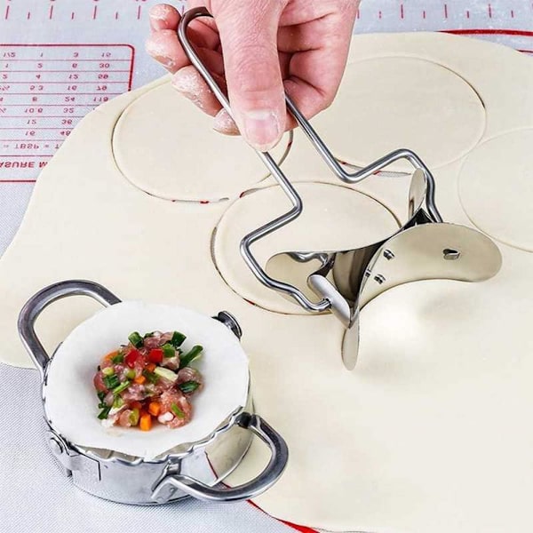 Dumpling Maker Dumpling Form Rustfrit Stål Ravioli Form Kageværktøj Ravioli Skærer til Dej Stempel Småkageudstikker Kage Køkken Gadgets Lav 3 Stk