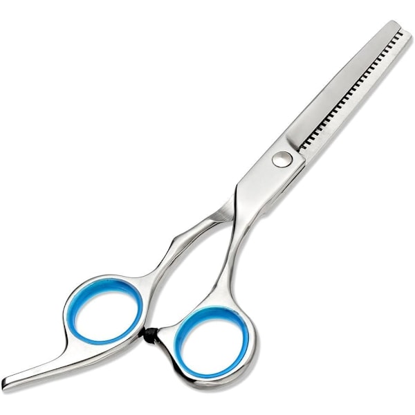 7''(18cm) 2 stk. Blå Frisørsaks Profesjonell Hårsaks Tynne Barber Salon Hårklipping Rustfritt Stål