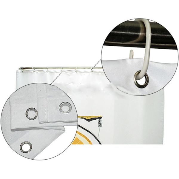Ett set (HJH759, ca 180*180cm) 3D-tryckt duschdraperi elefant vattentätt duschdraperi, Djur Duschdraperi Vattentätt Mögelsäkert Polyester
