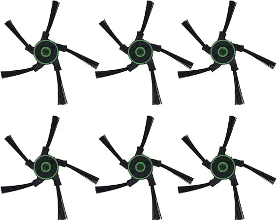 Sidebørster til robotstøvsuger - 6 stk., Sidebørste højeffektivt filter reservedele til iRobot Roomba S9-serien robotstøvsuger