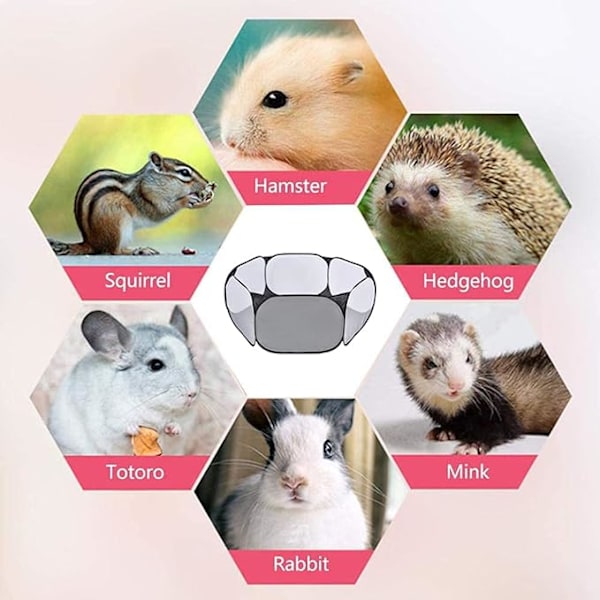Svart bärbar hopfällbar liten djurhage andningsbar bur sportsstaket för djur marsvin, kanin, hamster, chinchilla, igelkott, katt