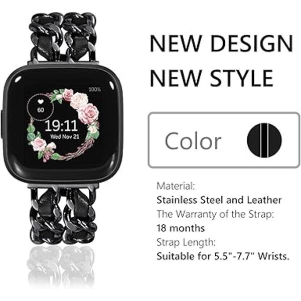1 st armband kompatibel med Fitbit Versa 2, ersättningsarmband med snabbfrigöringsstift kompatibel med Fitbit Versa, för Fitbit Versa Lite Edition M