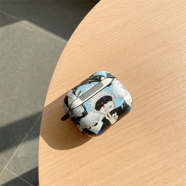 TPU beskyttelsesetui for tredje generasjons Airpods (blå bakgrunn+krok), japansk anime tegneseriecover, kult mykt TPU-etui for Airpods3 2021 lading b
