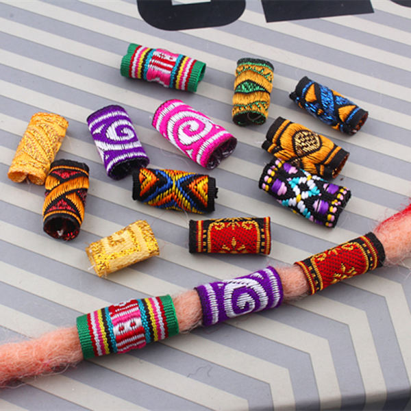 12 Stk Dreadlock Perler Hår Tube Perler DIY Hårfletting Smykker Tilbehør Fletting Hårpynt for Menn Kvinner Gaver, Tibetansk Stil (Nyhet