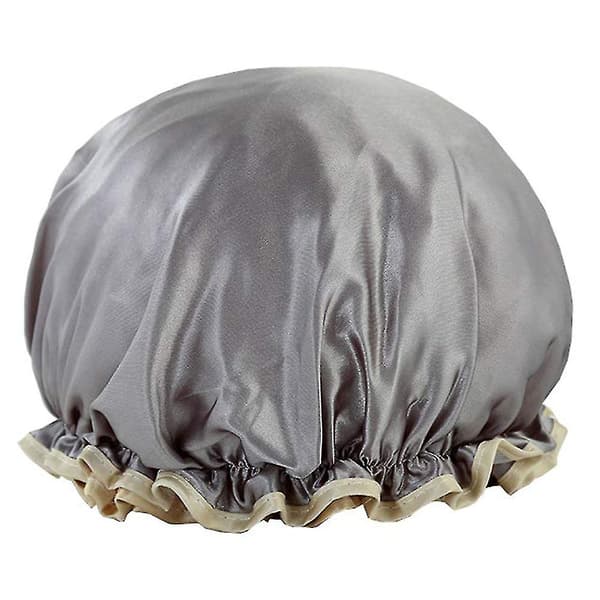 3-pack satin silkesmössa sovmössa extra stor jumbo dag- och nattmössa Gray