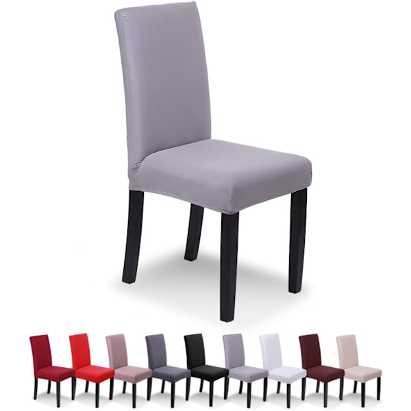 6 kpl, Ruokailupäällinen yleismalliin, Joustavaa lycraa, Kestävä, Kimppu, Hotelli, Ravintolasisustus hopeanharmaa, 6 kpl