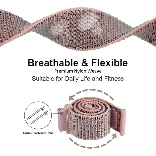 1 st justerbar nylonklockarmband, snabbkoppling, ersättningsband för män och kvinnor, bandbredd