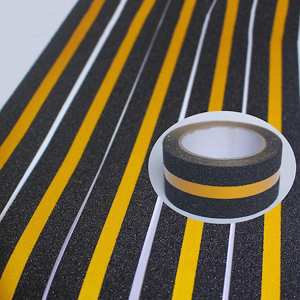 Emery Safety Tapes Valonauha Musta & Keltainen Itsekiinnittyvä Varoitusteippi 5*15cm