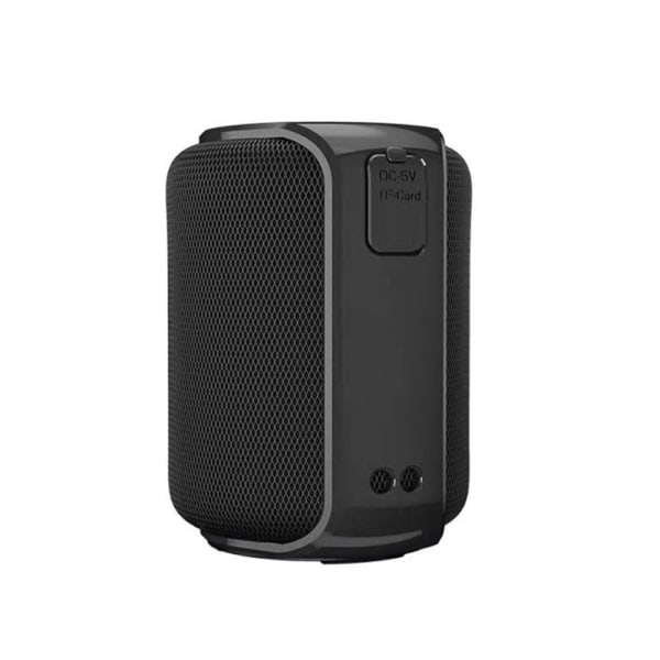En (svart) Bluetooth högtalare, bärbara trådlösa utomhushögtalare, 15W hög stereo, förbättrad bas, 30 meter (öppen yta utomhus) trådlös räckvidd, IPX6 Wate