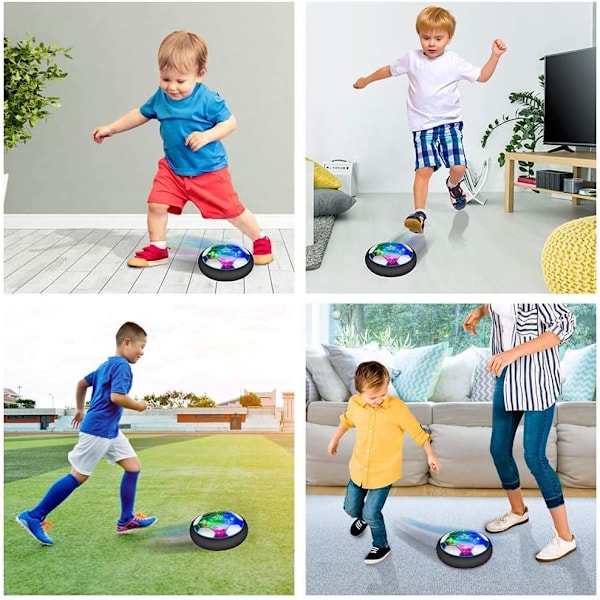 Air Power Fotboll, Barnleksak Uppladdningsbar Fotboll med Ljus Hover Fotboll Fotbollsspel Födelsedagspresent för Pojkar Flickor Inomhus Utomhusspel Sp