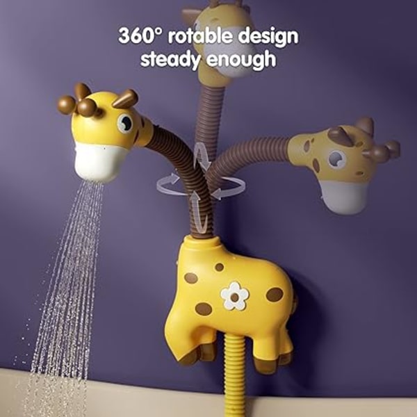 Baby shower leksak set, giraff duschhuvud för småbarn 3-4-5 år, vattenleksaker för bebisar 6 månader och uppåt