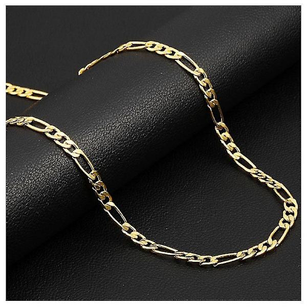 Halsband för män, modekedja för män, 18k guld 61cm
