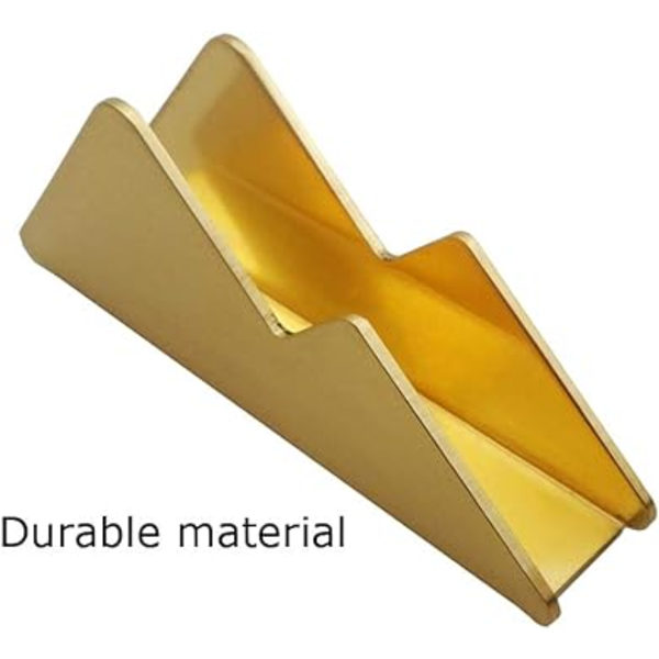 Guld 2-pak Metal Bordkort Holder Messing Visitkort Display Stand til Kvinder Mænd