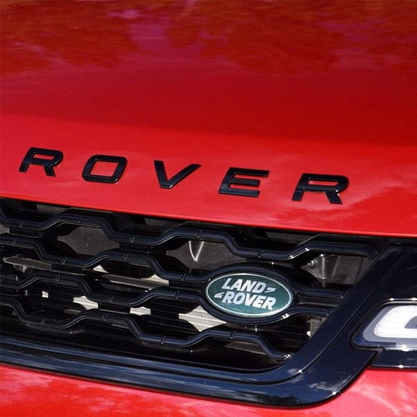 Auton logon muotoilumerkki logotarra, etusäleikön tavaratilan tunnusmerkkitarra Land Rover Discovery Sport Range Rover Sport Velar Evoque Defender -malleille, musta-Re