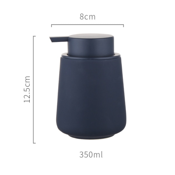 12 oz svart tvål dispenser - Keramisk lotion handtvål dispenser med lätttryckbar pump, påfyllningsbar flytande handtvål dispenser för badrum, diskmedel
