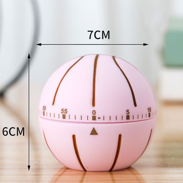 Kök Timer Ingen Batterier Krävs Grönsak Frukt Timer Manuell Kök Nedräkningstimer Basketball pink