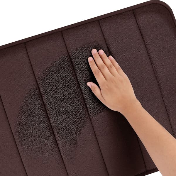 Dørmatte Husholdning Korallfleece Badematte Teppe Memory Foam Baderomsmatte black 40*60cm
